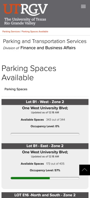 Parking Spaces Available mobile screenshot.